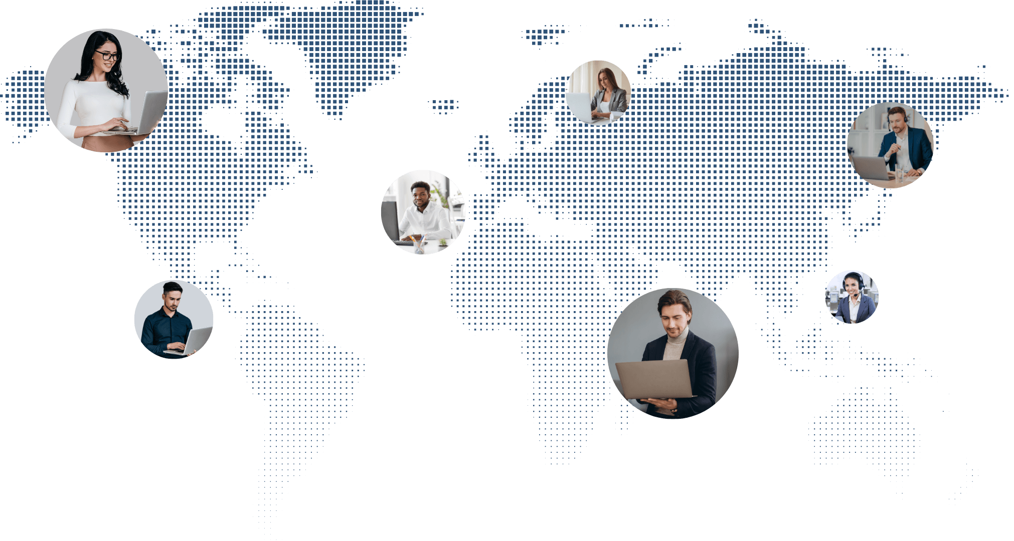 Business people working remotely