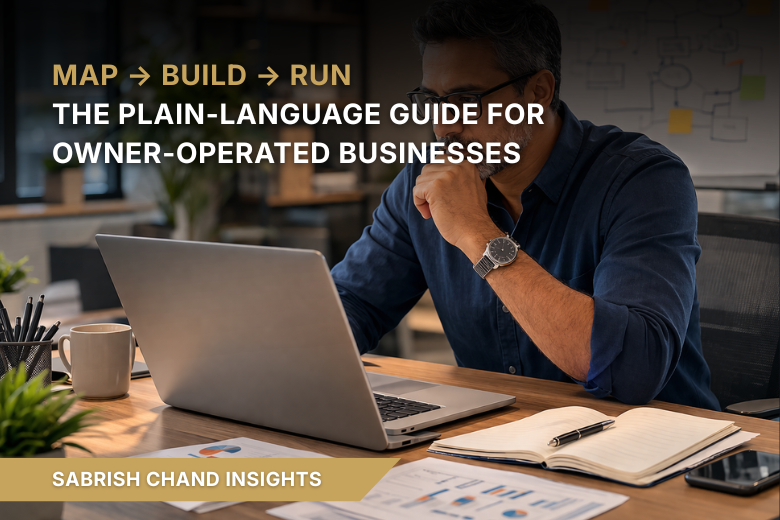 MAP → BUILD → RUN: The Plain-Language Guide for Owner-Operated Businesses