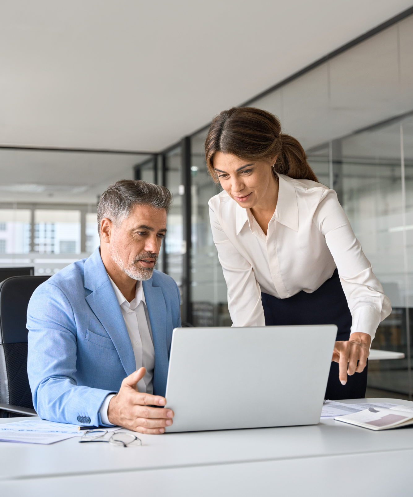 Business people working together