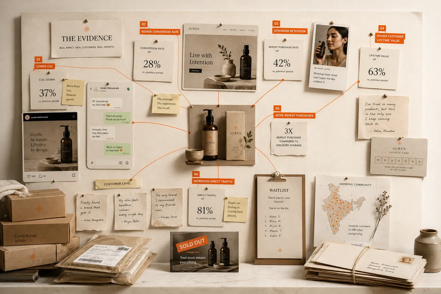D2C brand inspiration board