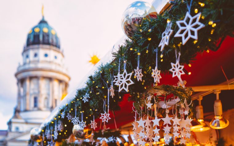 Mercados de Natal iluminados