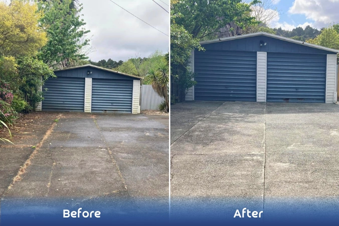 Concrete Driveway After Pressure Washing