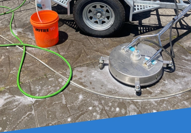 Concrete pressure washing job