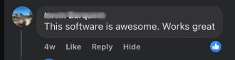 Beta user comment: "This software is awesome. Works great"