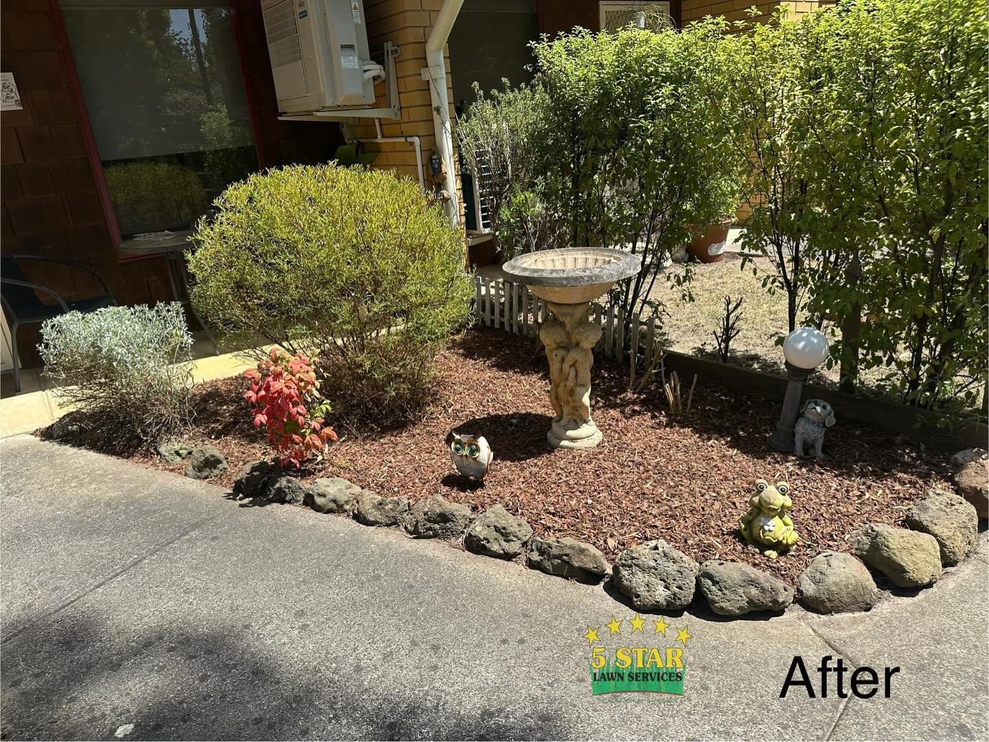 Lawn mowing before and after Melbourne