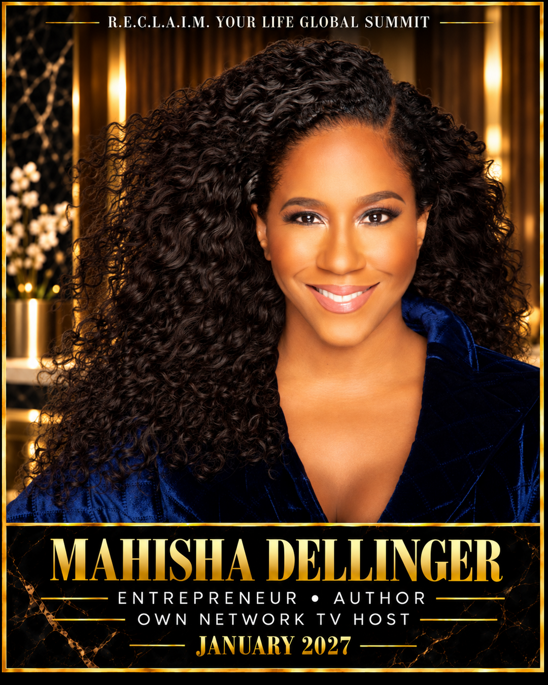 Mahisha Dellinger — R.E.C.L.A.I.M. Summit speaker card