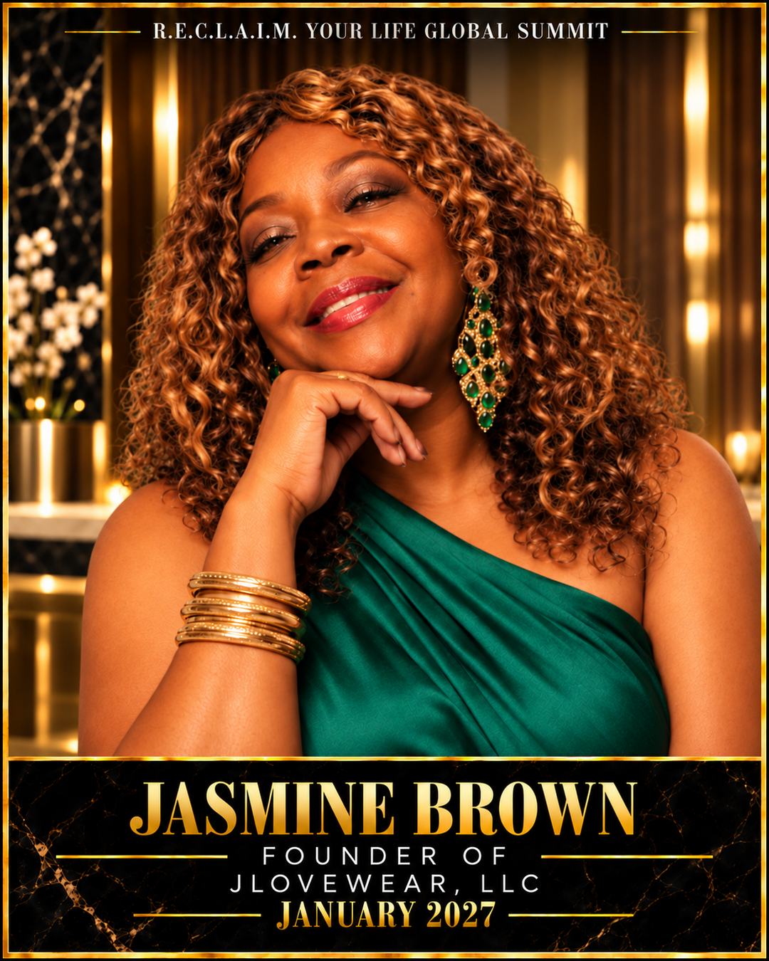 Jasmine Brown — R.E.C.L.A.I.M. Summit speaker card