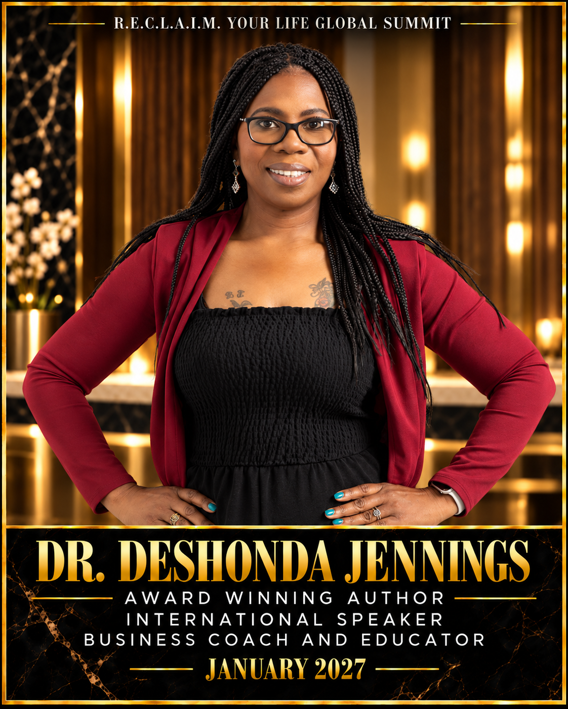 Dr. Deshonda Jennings — R.E.C.L.A.I.M. Summit speaker card