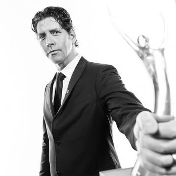 James Barbour receiving the LA Ovation Award for Best Actor in Les Miserables