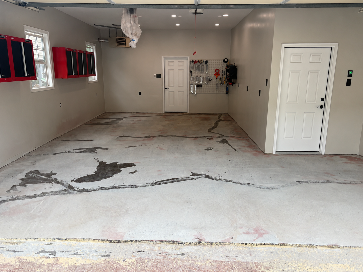 Bare concrete slab before coating