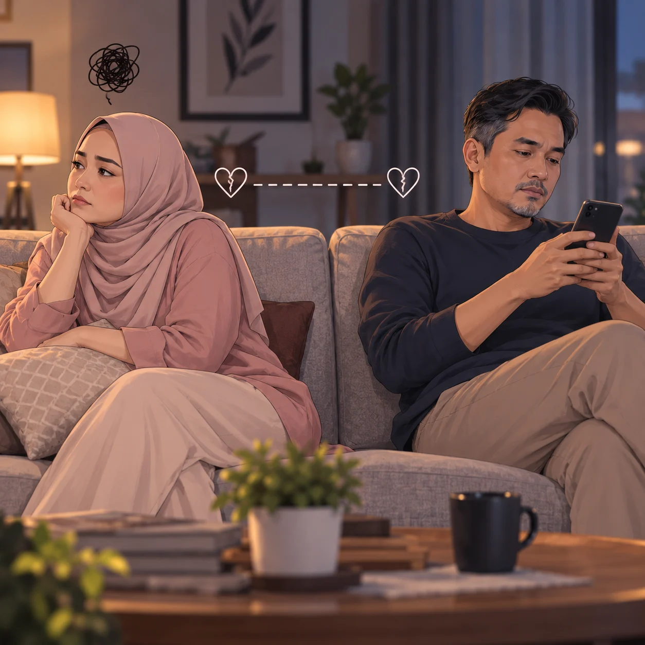 Pasangan yang semakin berjauhan