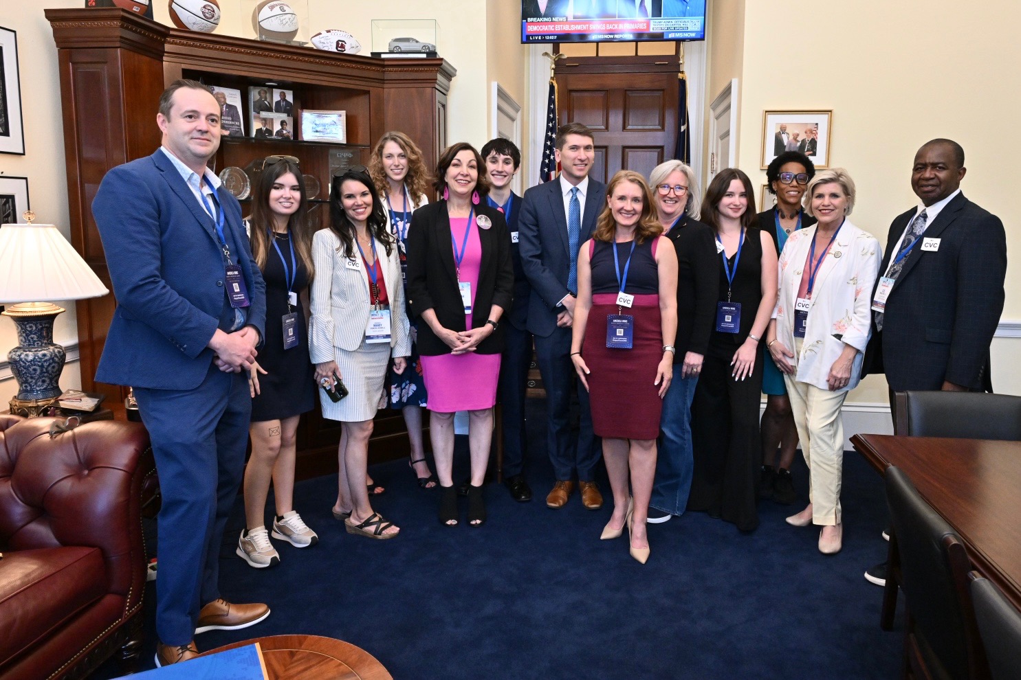Lee Moultrie participating with a healthcare advocacy delegation.