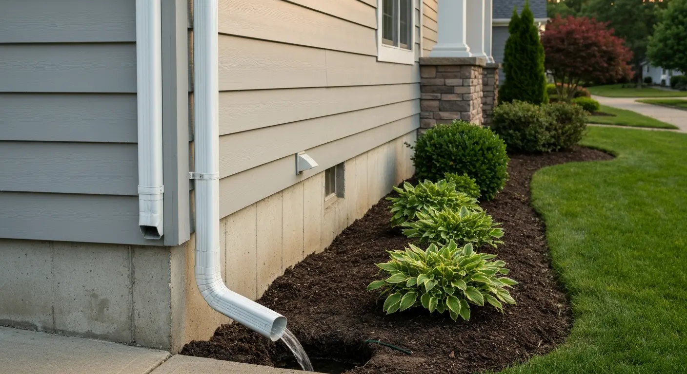 Downspout installation