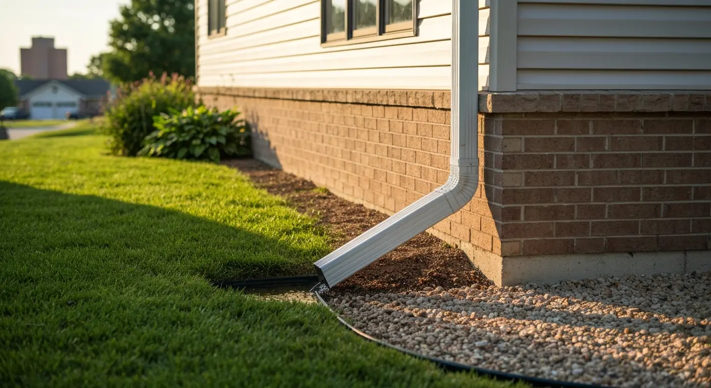 Downspout extension installation