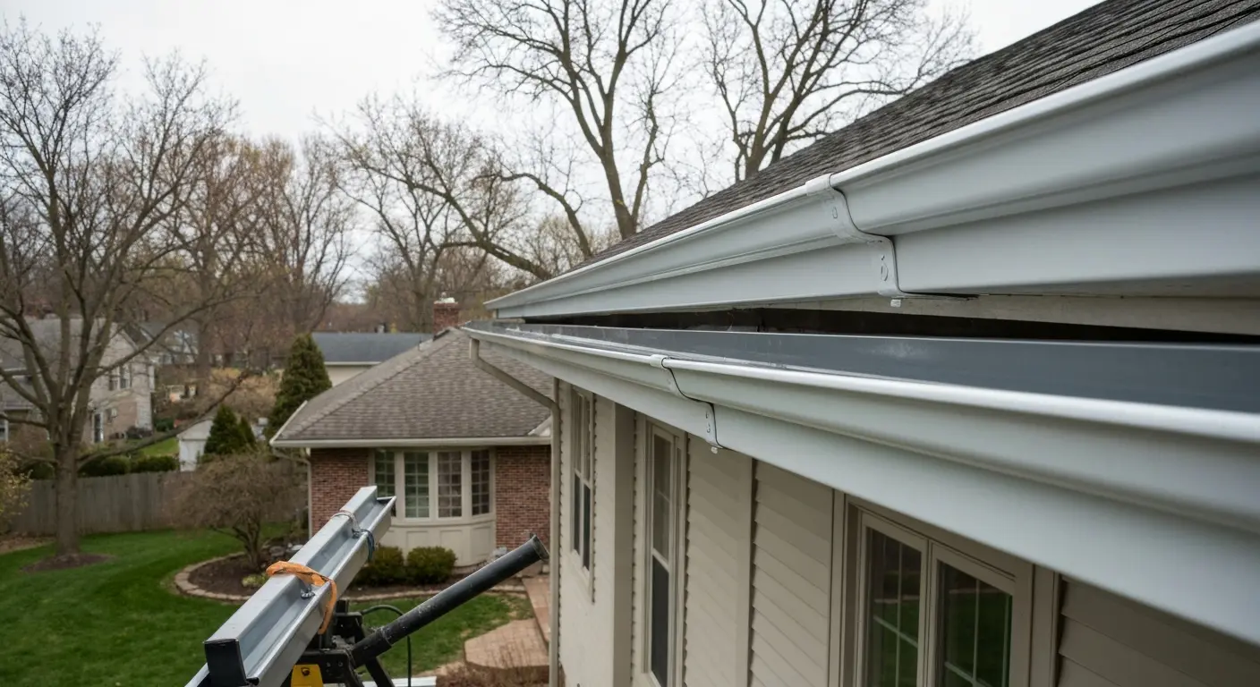 Seamless gutter installation