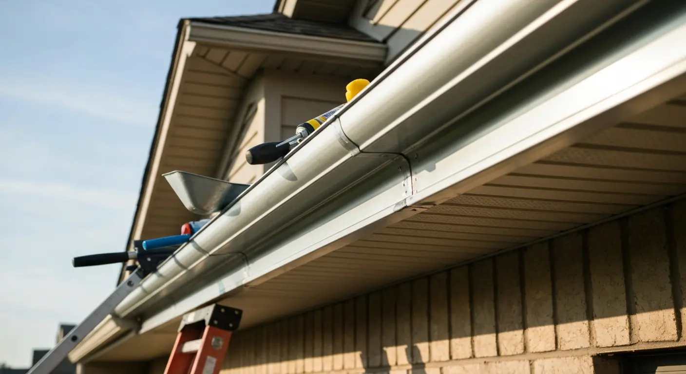 Gutter repair and maintenance work