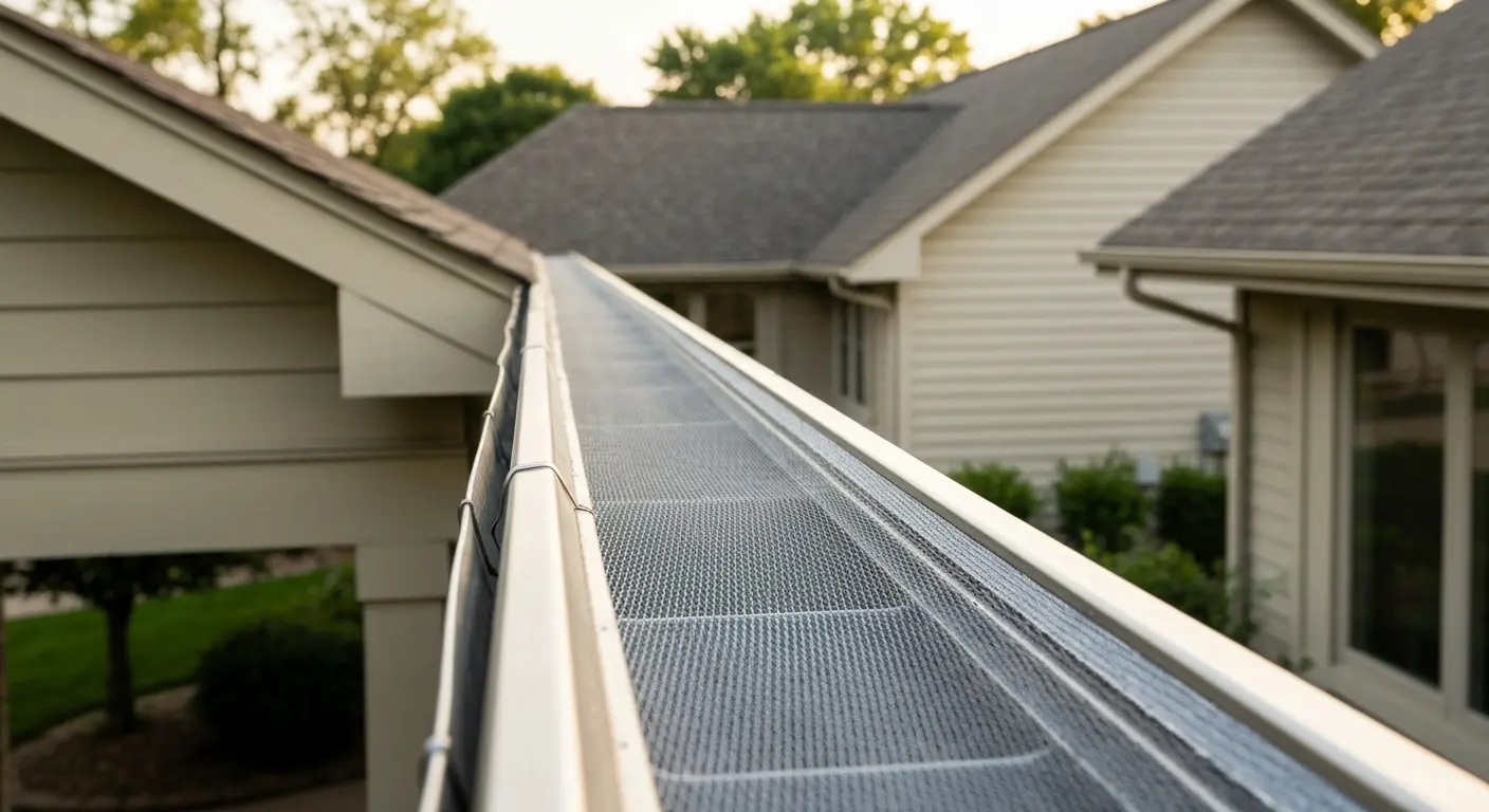 Gutter guard installed