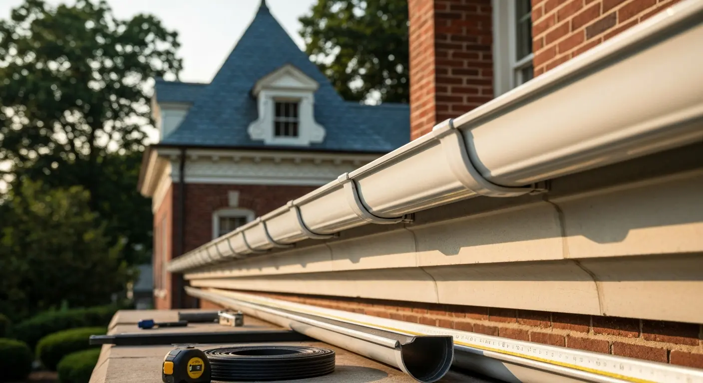 Seamless gutter installation
