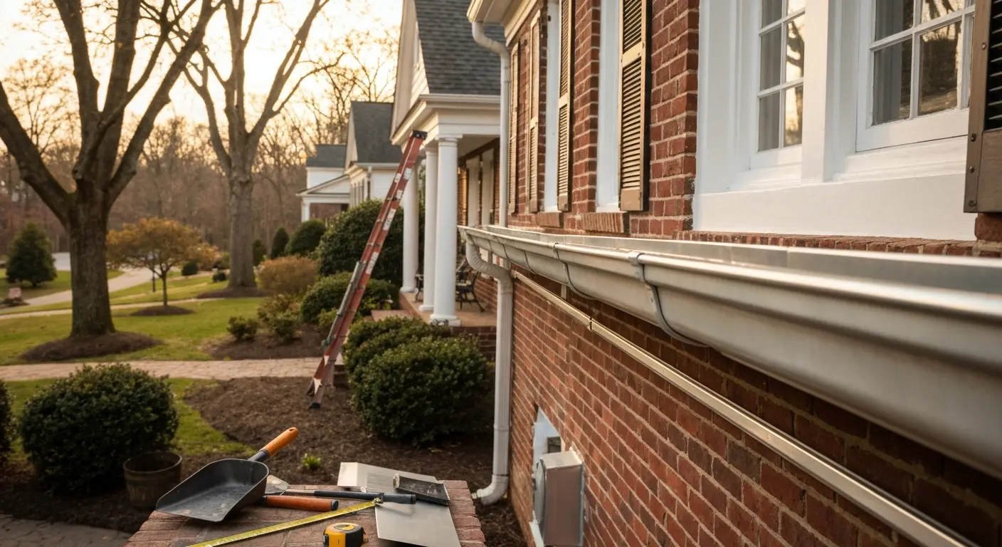 Gutter installation project