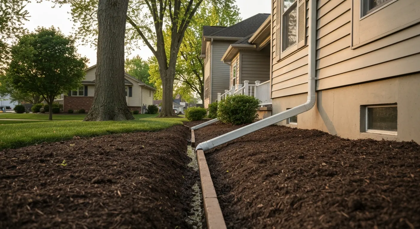 Downspout extension work