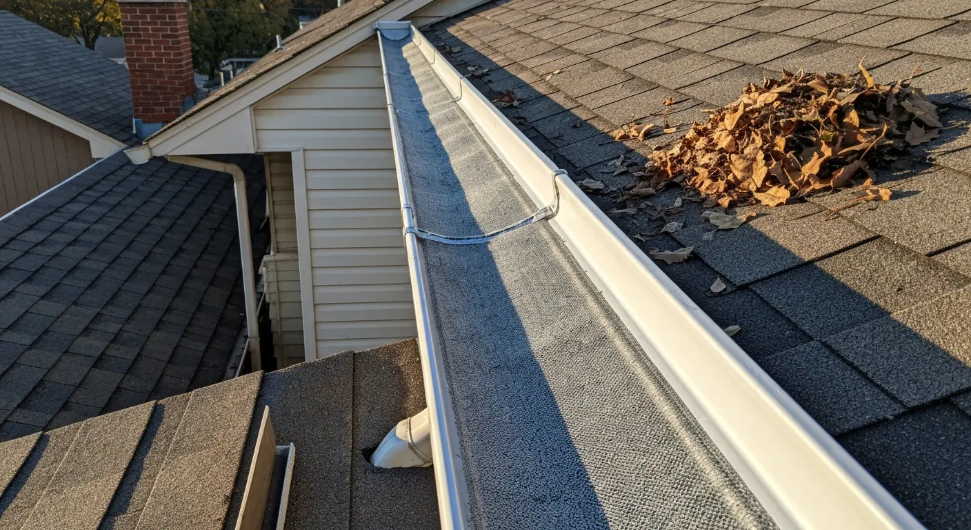 Gutter guards keeping debris out