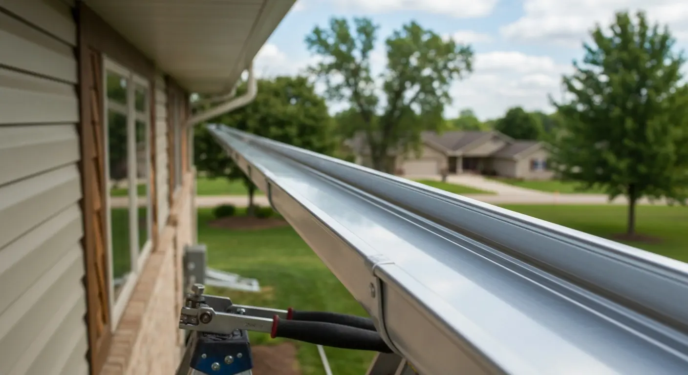 Seamless gutter installation