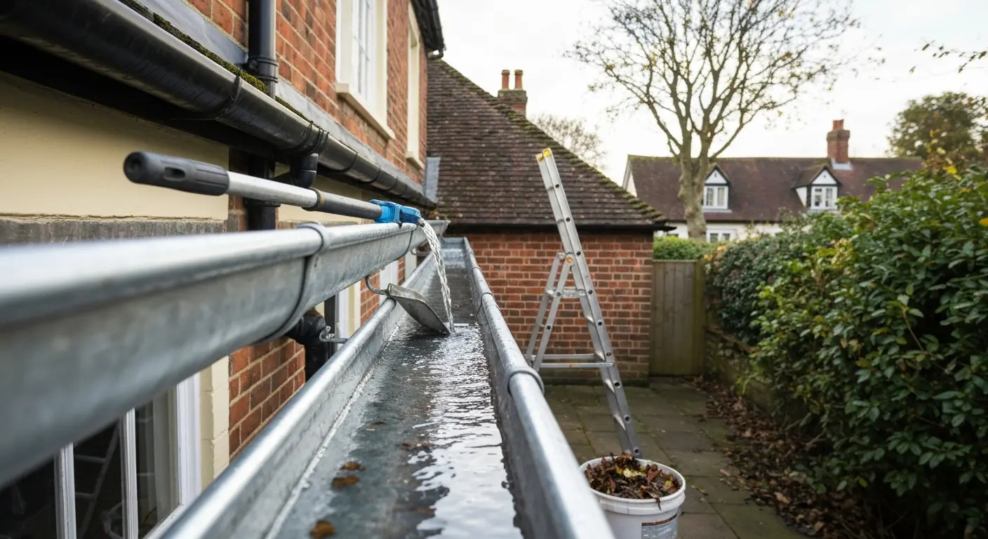 Gutter repair and cleaning service Dinton