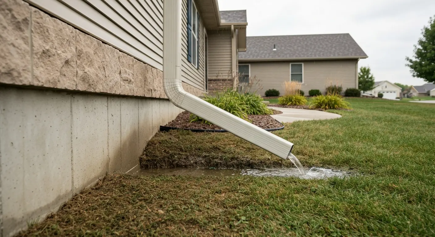 Downspout extension work