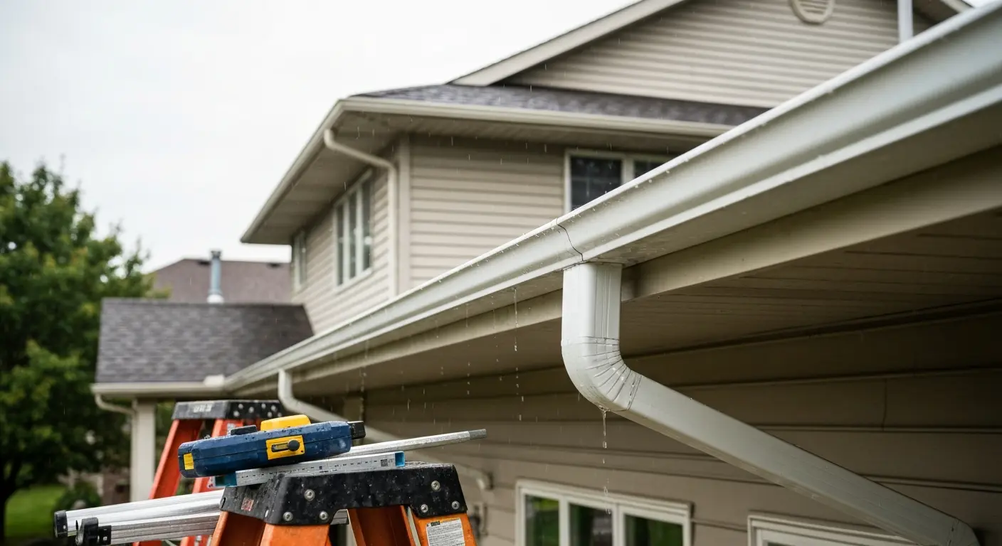 Seamless gutter installation