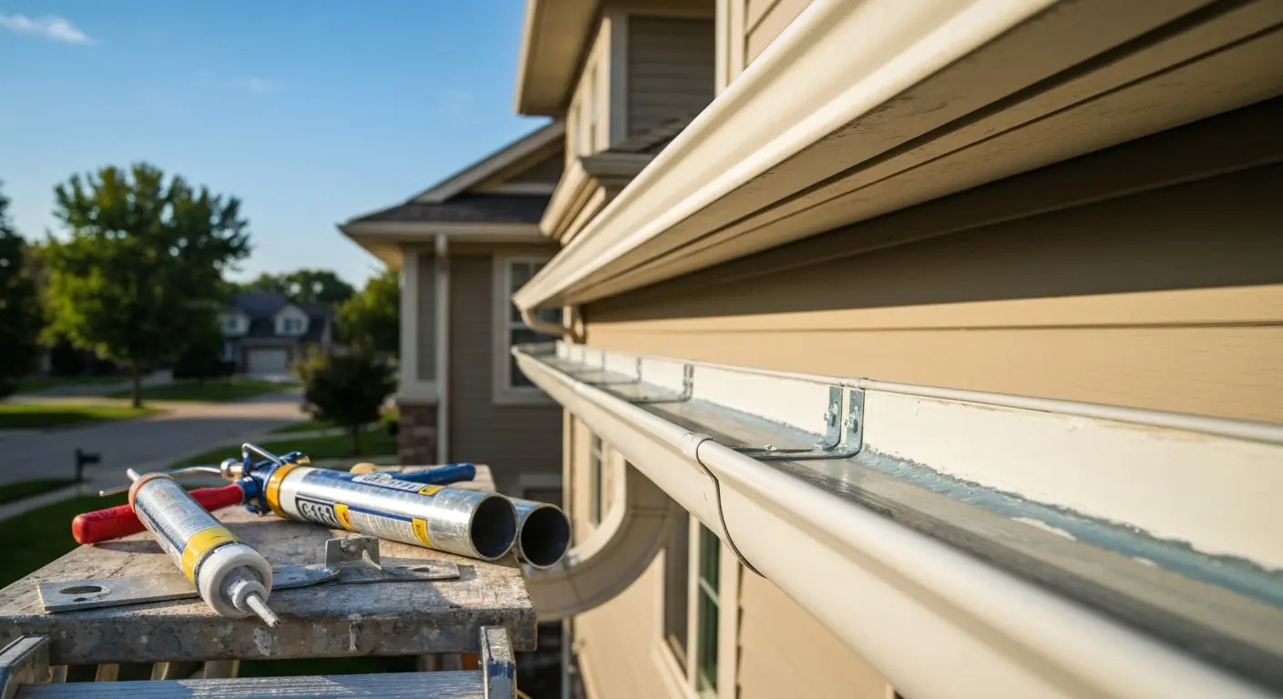 Gutter repair work