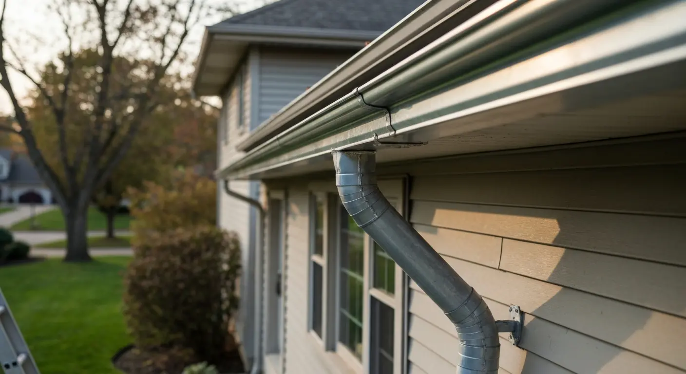 Gutter repair work on Marion home