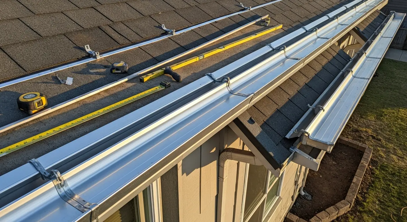 Gutter installation project