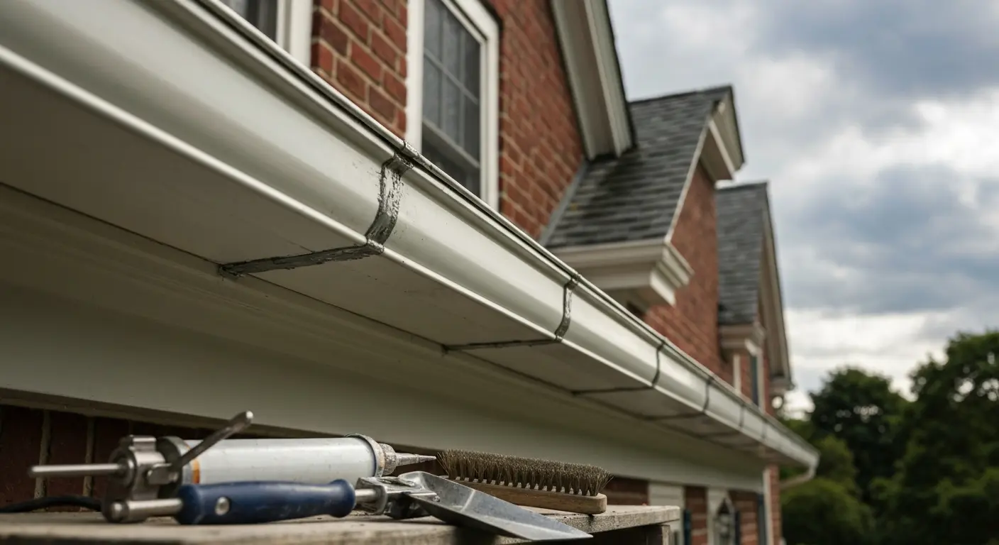 Gutter repair work