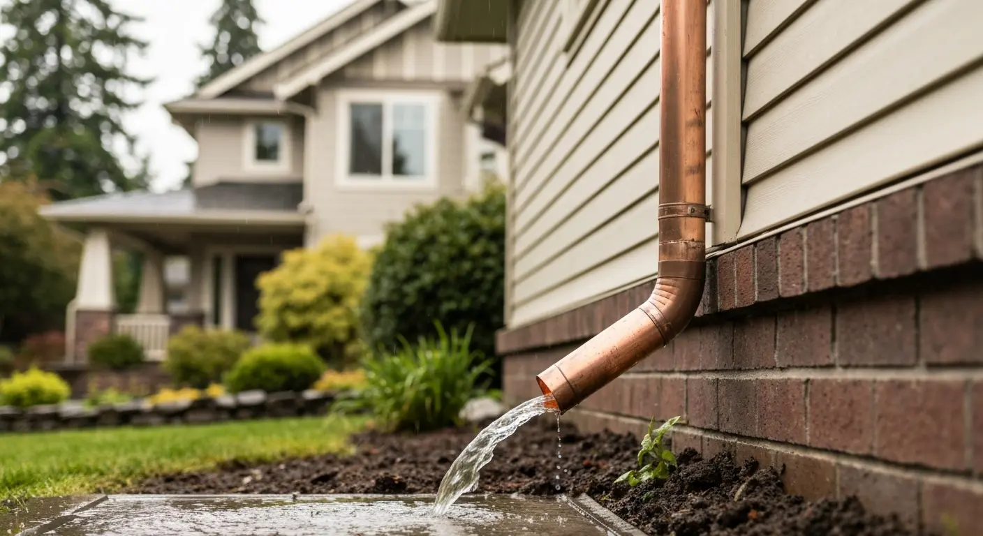 Downspout installation