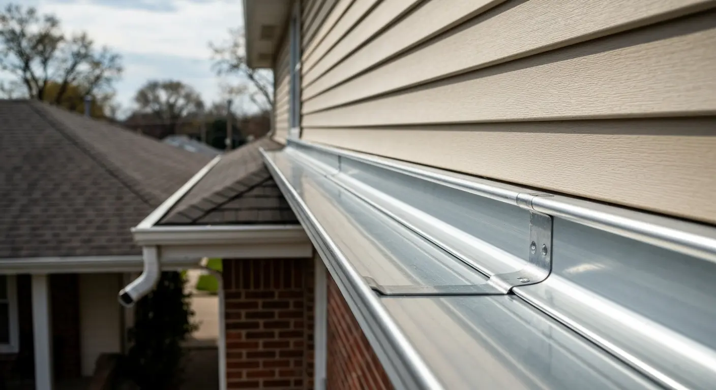 Seamless gutter installation in Robins