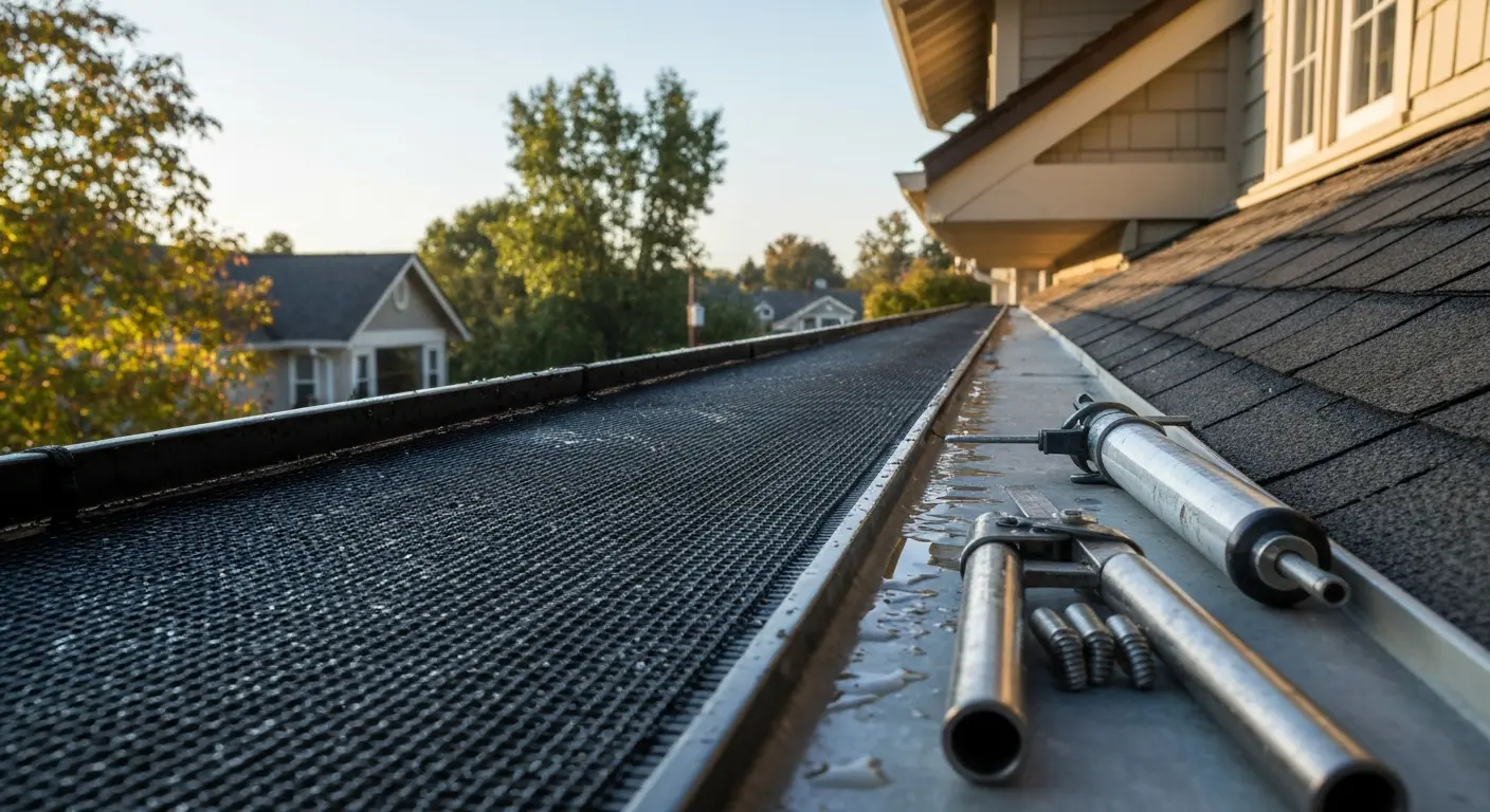 Gutter guard protecting gutters