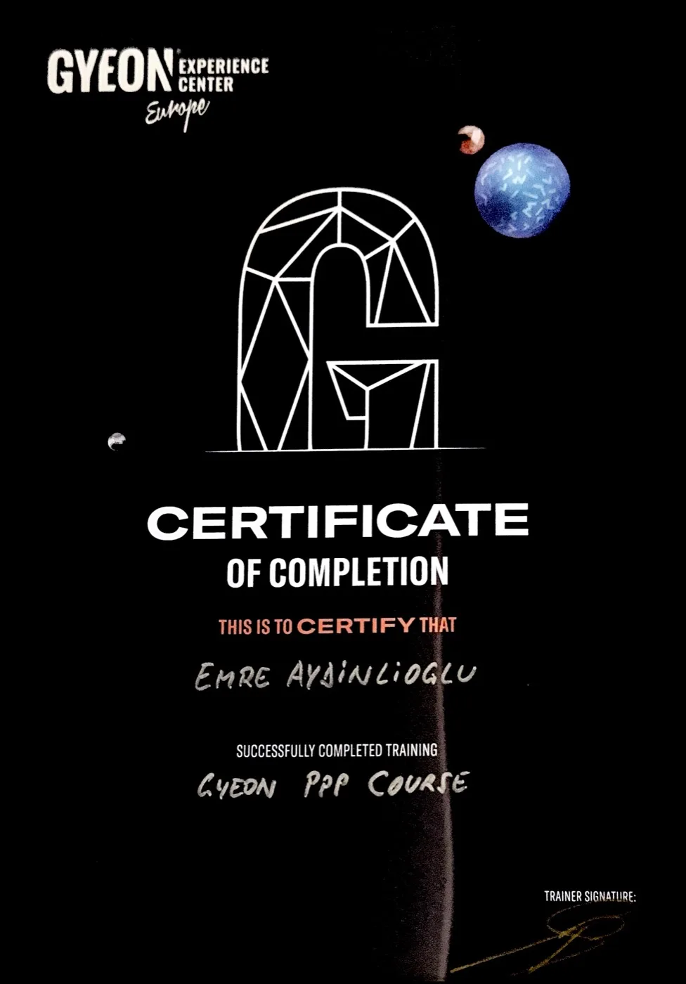 GYEON PPF Kurs Zertifikat – EA Polishing Studios