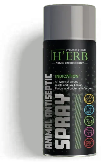 H’erb animal antiseptic spray aerosol can