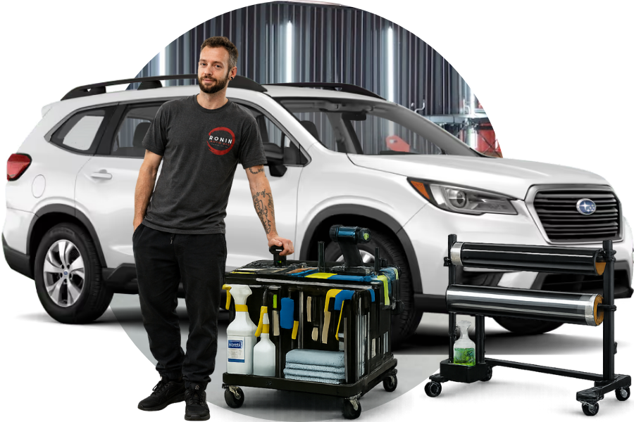 Professional automotive window tint installation