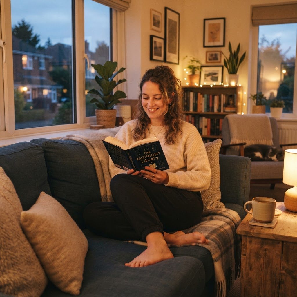 Seller enjoying an evening free of business worries