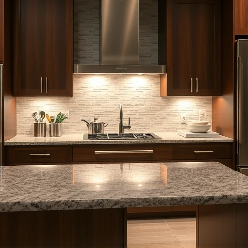 Under-cabinet lighting installation in a modern kitchen with sleek LED fixtures and rich dark wood cabinetry.