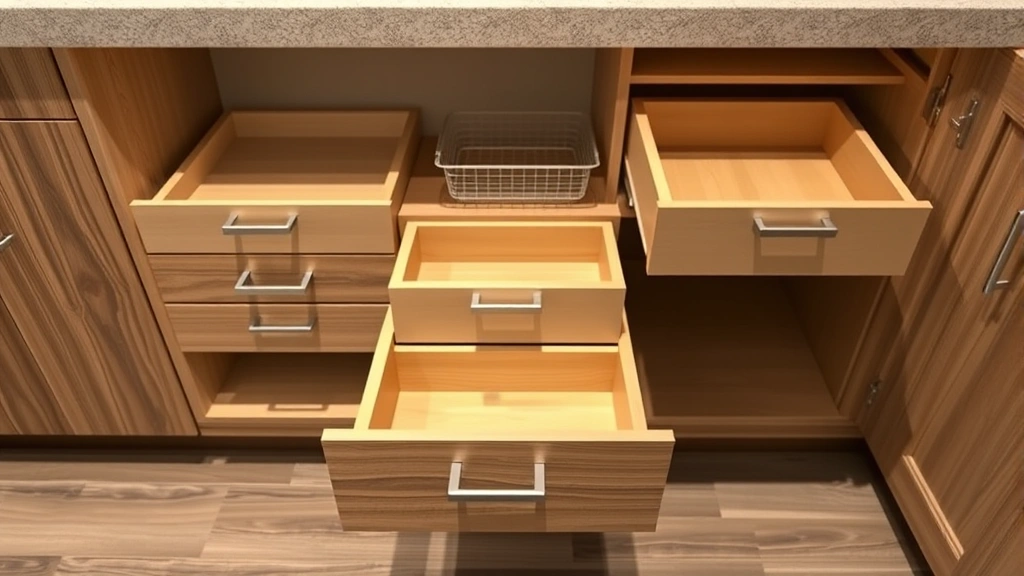 Drawer Organizer Installation projects in Apex NC showcasing organized kitchen drawers and tools in use