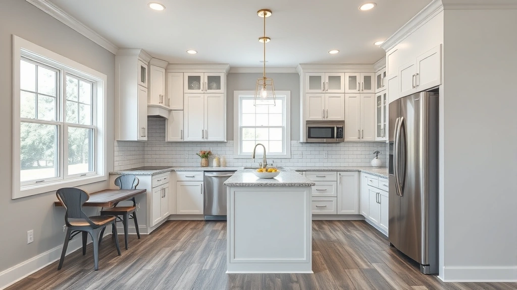 Kitchen Remodeling in Smithfield, NC with modern fixtures and elegant design elements.
