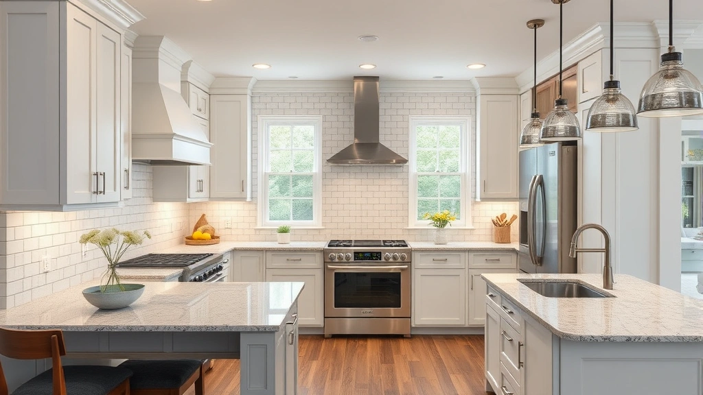 Kitchen Remodeling in Clayton, NC with modern cabinets and stylish countertops.