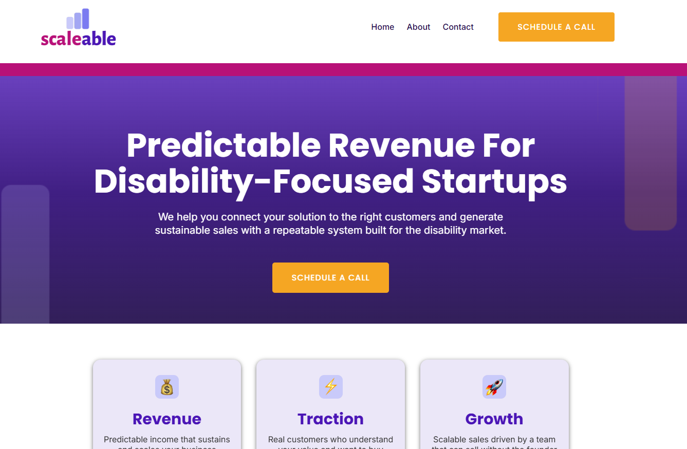 Scaleable Consulting website