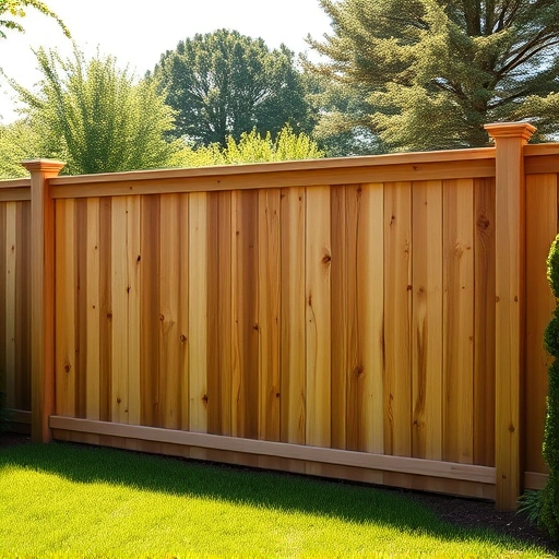 Completed wood fence installation in Knoxville TN, showcasing craftsmanship amidst lush landscaping and native trees.