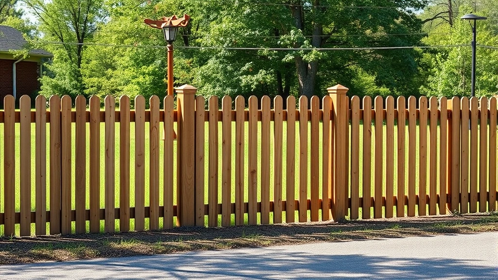 Fencing in Strawberry Plains TN with a scenic backdrop of trees and fields.