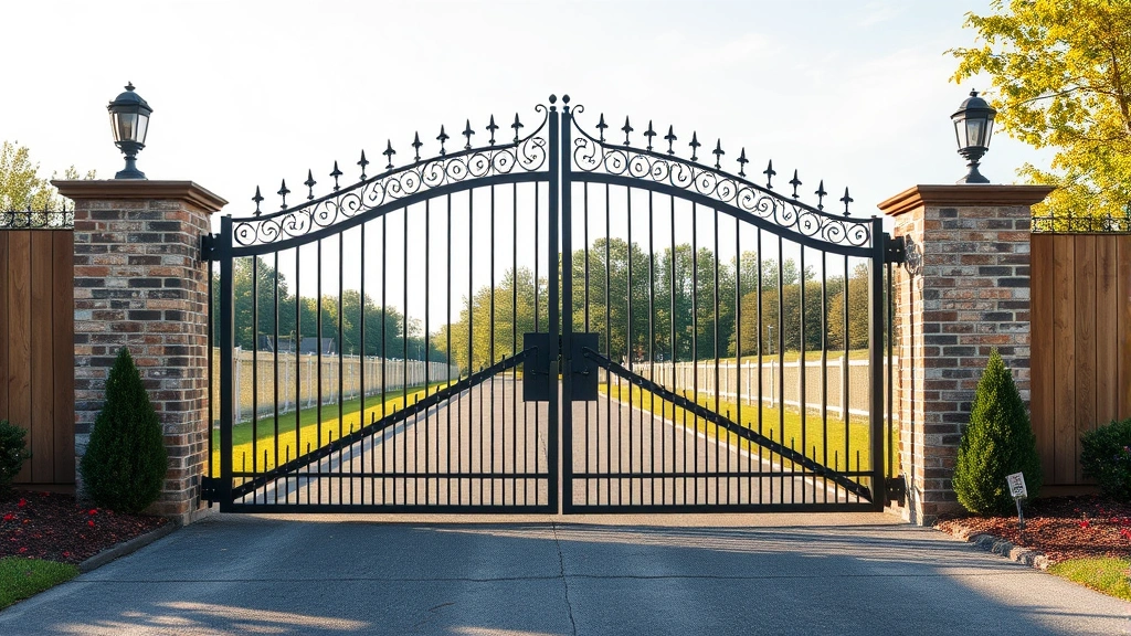 Gate Repair projects in Knoxville TN showcasing before and after transformations of different gate styles.