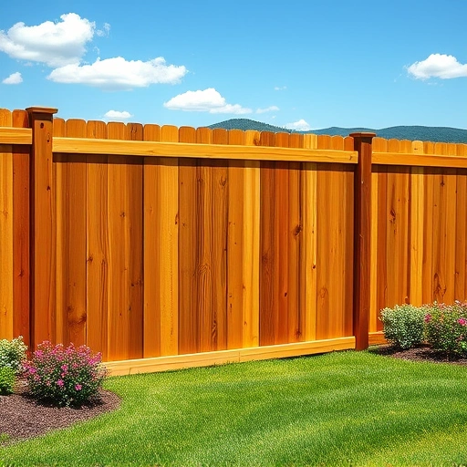 Completed cedar wood fence installation in Dandridge TN, showcasing craftsmanship and lush green landscape.