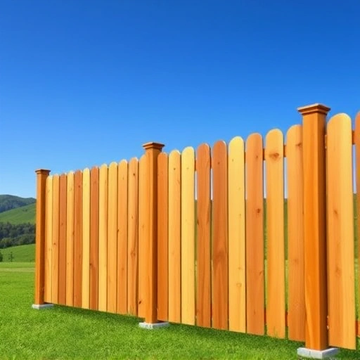 Completed wood fence installation in Midway TN with rich wooden planks against lush grass and rolling hills.